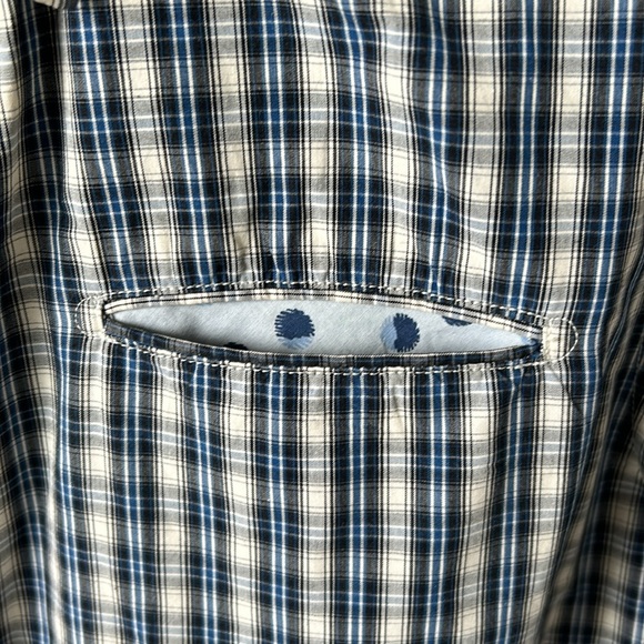 Scotch & Soda Blue Plaid Check Button-Down Casual Shirt - Medium - Picture 3 of 10